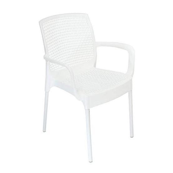 Mandella Defne Rattan 2 Adet Beyaz Sandalye