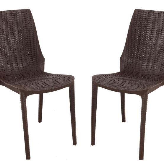 Mandella Nirvana 2 Adet Kahverengi Sandalye