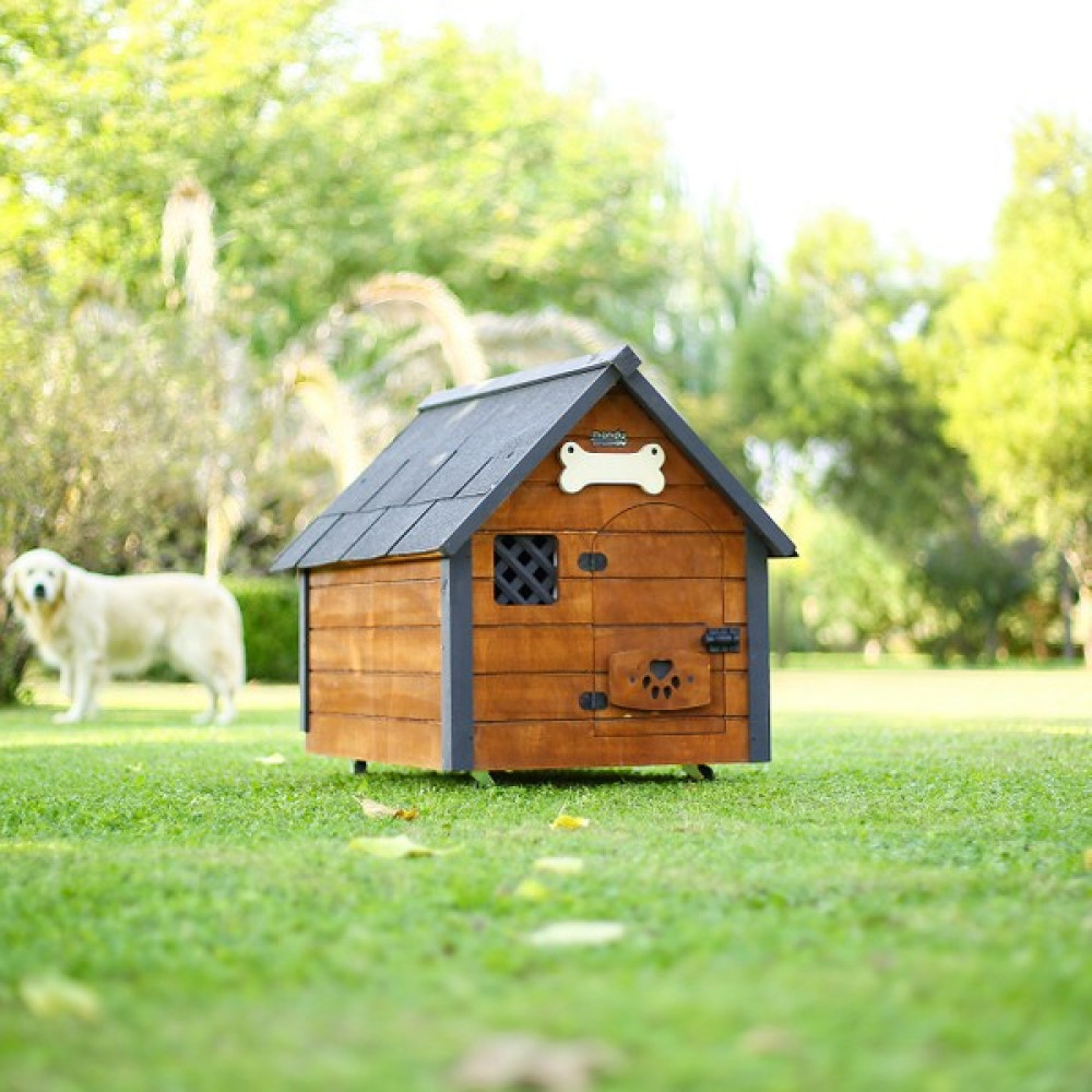 Mandu Isı yalıtımlı ahşap köpek kulübesi MEDIUM - M Evcil Hayvan Ürünleri Fiyatı
