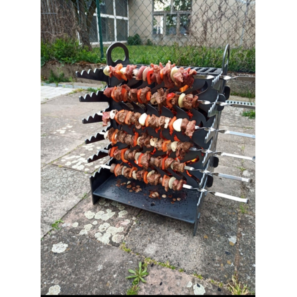 Mangal Dikey Sis Kebap Izgara 6 Adet Sis Kamp Ve Bahce Barbeku Mangal & Barbekü Malzemeleri Fiyatı