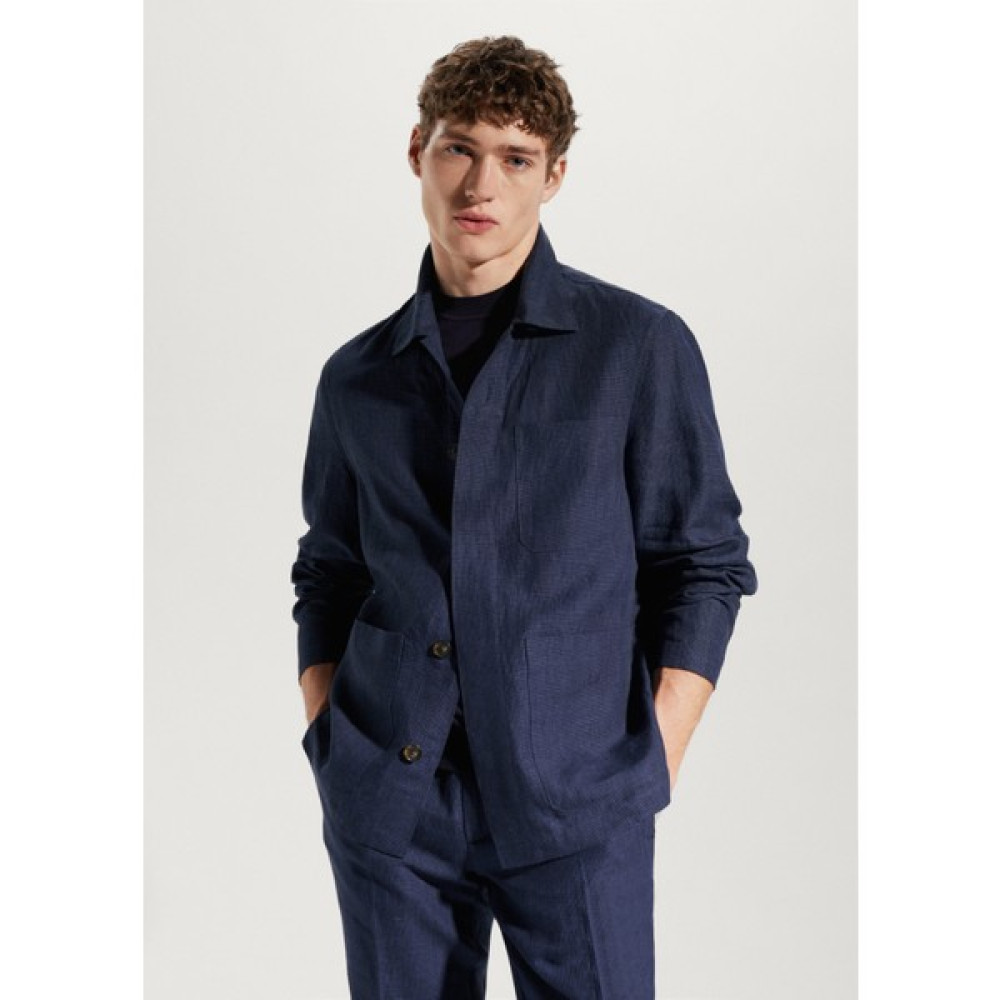 Mango Man Houndstooth Keten Üst Gömlek Erkek Ceket Fiyatı