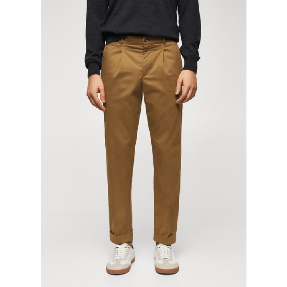 Mango Man Pileli Chino Pantolon Erkek Pantolon Fiyatı
