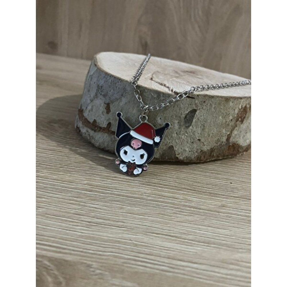 Maniera Aksesuar Haçlı Noelli Hello Kitty Kolye - 50cm - Siyah-Gümüş - 60 cm Bijuteri Kolye Fiyatı