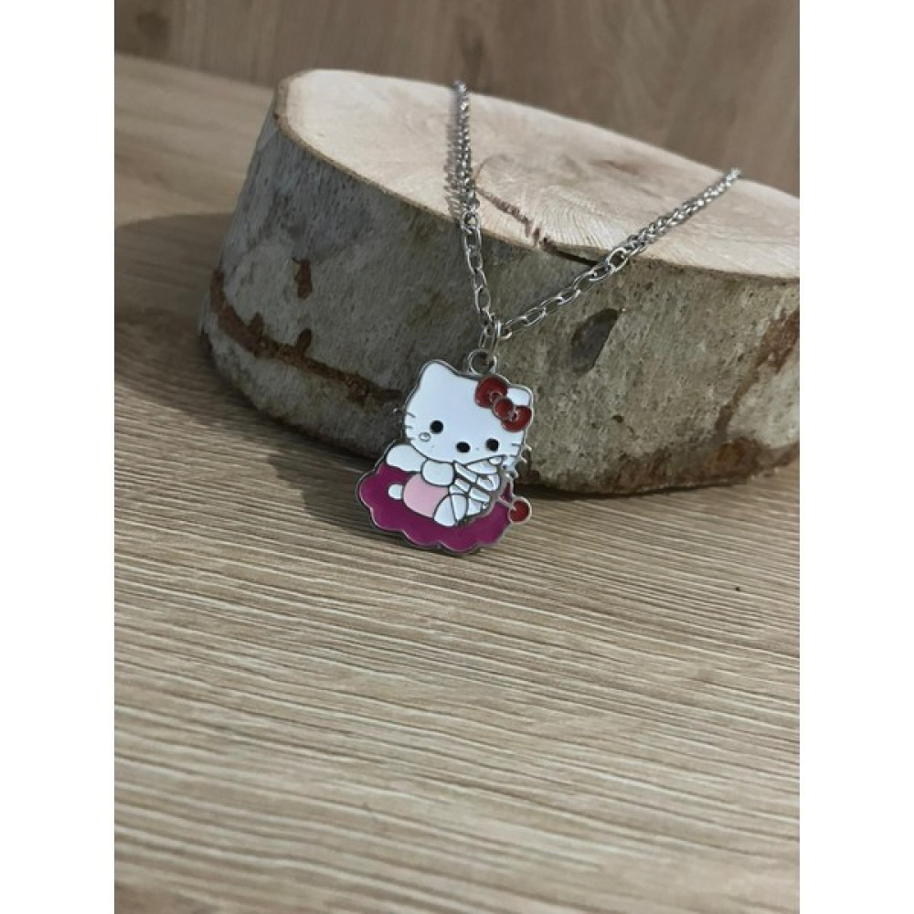 Maniera Aksesuar Ok Atan Hello Kitty Kolye - 50cm - Siyah-Gümüş - 60 cm Bijuteri Kolye Fiyatı