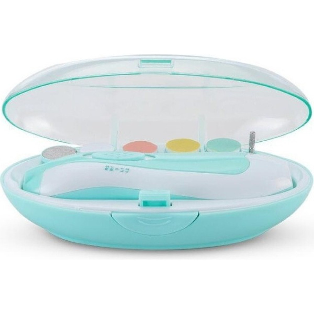Manjia Bebek Tırnak Törpüsü, 6in1 LED Işık Elektrikli Tırnak Makası (Yurt Dışından) - Açık Mavi Bebek Tırnak Makası Fiyatı