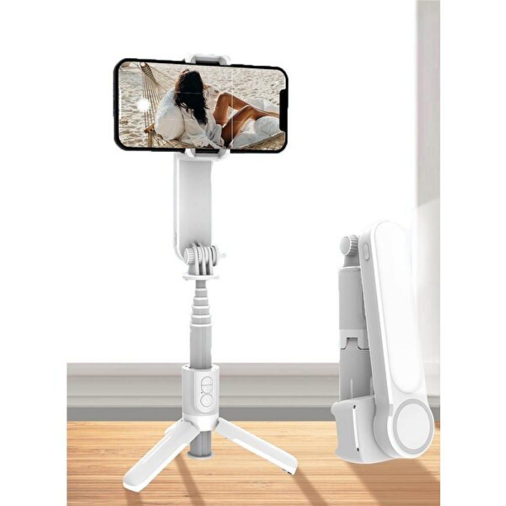 Manjia Bluetooth Selfie Çubuğu E Işkembe L09 Gimball Com Işık Işığı (Yurt Dışından) - Beyaz Tripodlar Fiyatı
