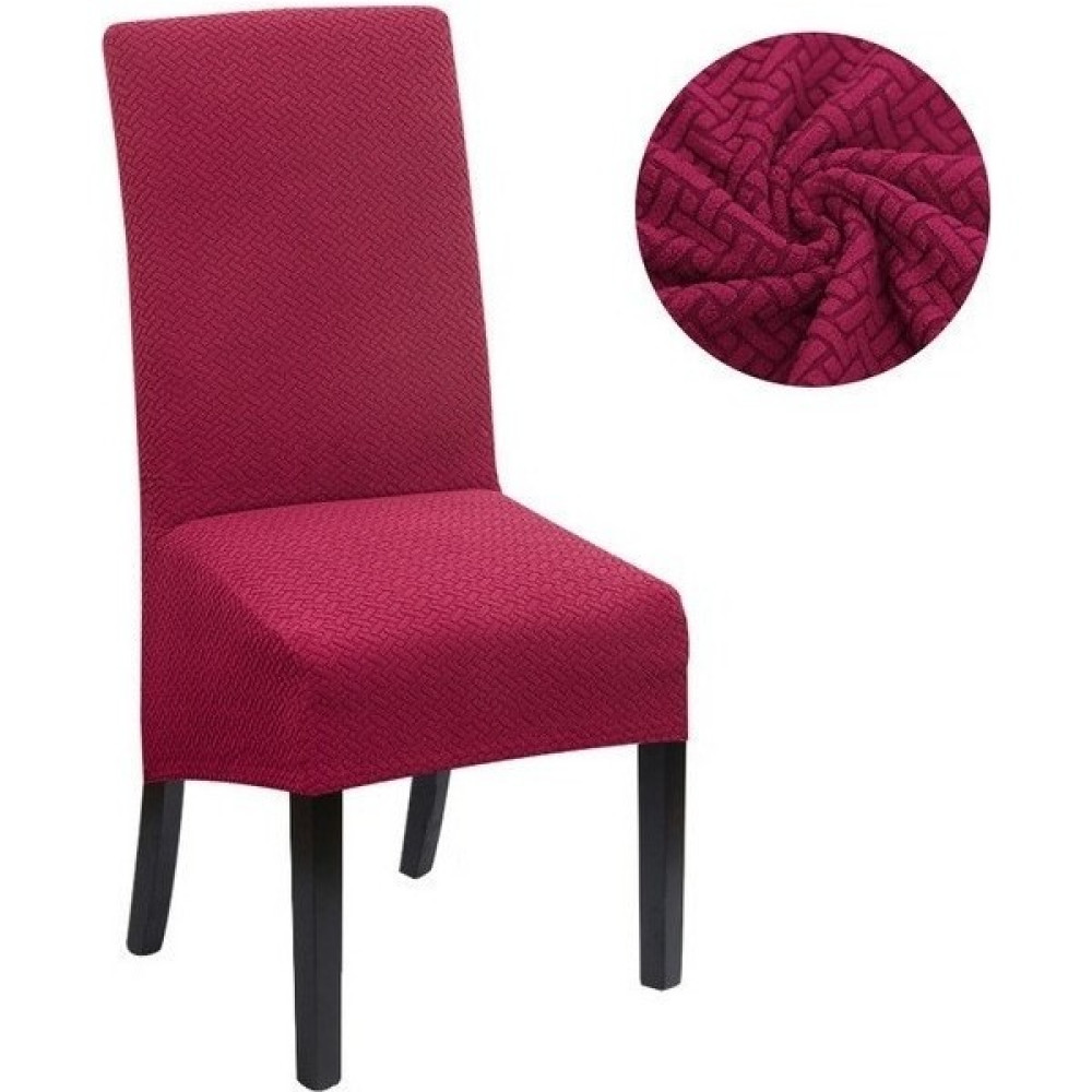Manjia Lastikli Sandalye Kılıfları, 6 Parça, Su Geçirmez, Yemek Odası (Yurt Dışından) - Bordo - Beyaz - 90 x 180 cm Koltuk & Kanepe Örtüsü Fiyatı