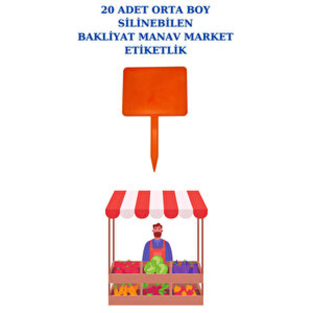 Manken İstanbul 20 Adet Kırmızı Orta Boy Yaz Sil Sapla Bakliyat Etiketliği Manav Etiketliği Pazarcı Etiketi Kırmızı Etiket Fiyatı