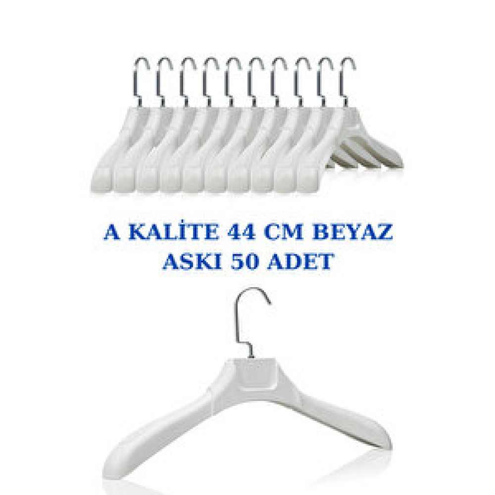 Manken İstanbul 50 Adet Soft Beyaz Abs Plastik Askı Ceket Elbise Askısı Kıyafet Askısı Gömlek Askısı Dolap İçi Düzenleyici Fiyatı