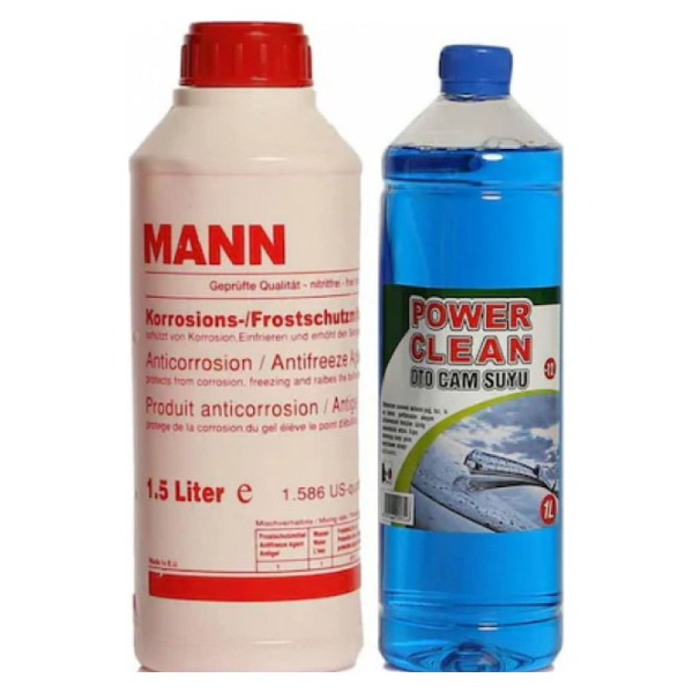 Mann Antifriz Kırmızı 1.5 Ll -37C Derecec 1 L Cam Suyu Antifiriz Fiyatı