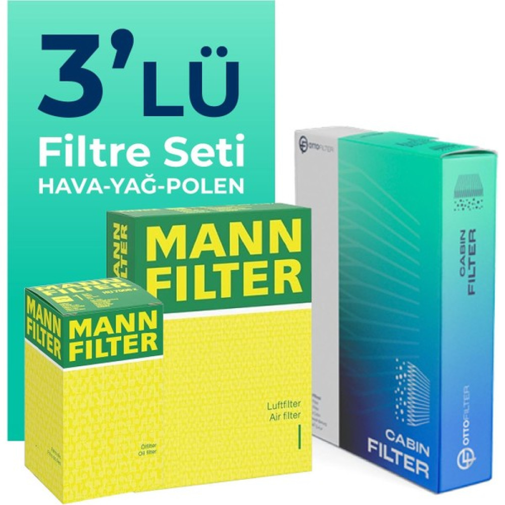 Mann Audi A4 2.0 Dizel Filtre Bakım Seti 2008-2015 3 Lü Oto Filtre Grubu Fiyatı