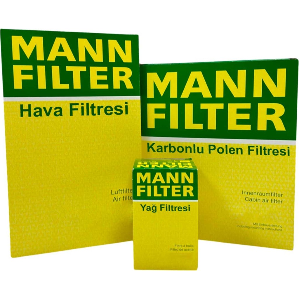 Mann Fılter Vw Taigo 1.0 Tsı Benzinli Mann Filtre Bakım Seti Hava+Yağ+Karbonlu Polen Diğer Fiyatı