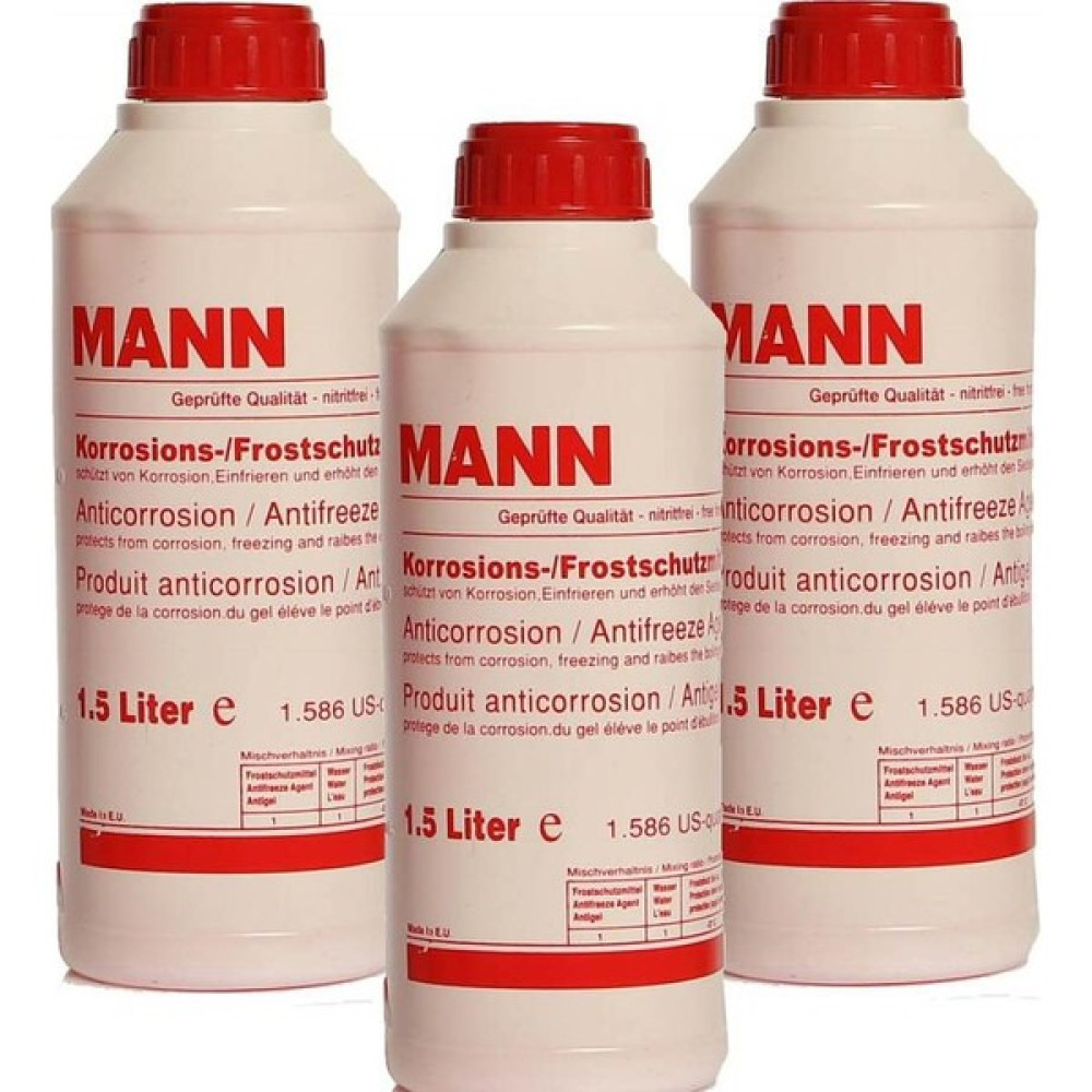 Mann Kırmızı Organik Antifriz 1.5 Lt -37 Germany Formula 3 Adet Antifiriz Fiyatı