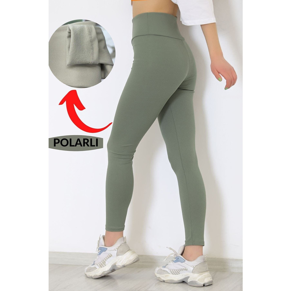 manolyabutik Kadın Kışlık Içi Polarlı Yüksek Bel Fitilli Tayt 4XL Beden Tayt Fiyatı