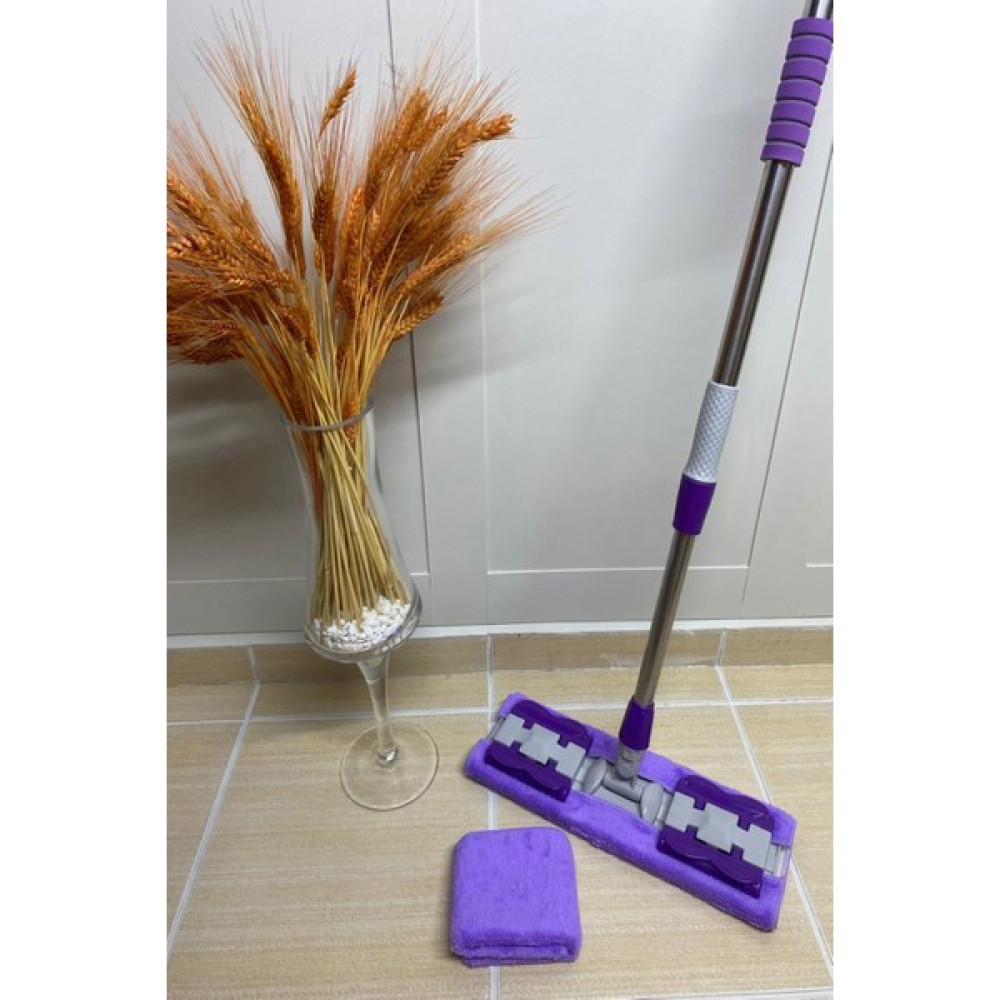 Manosta ( 1 Adet Yedek Bezli ) Mor Renk Mandallı Yer Duvar Fayans Mikrofiber Temizlik Mopu Temizlik Malzemeleri Fiyatı