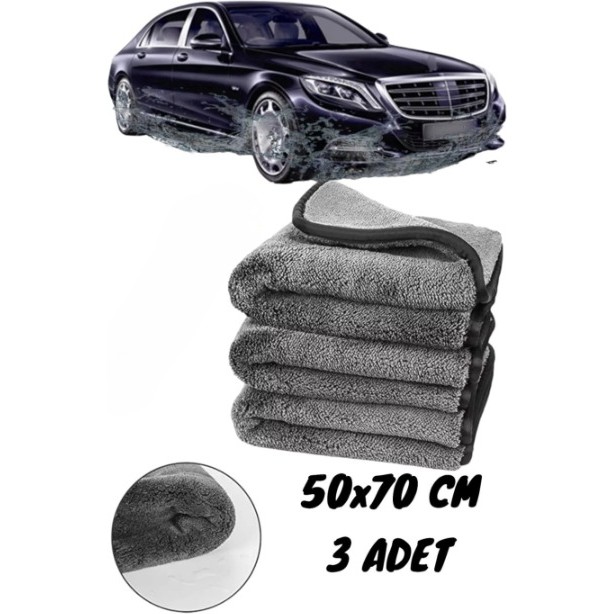 Manosta Fine Clean ( 3 Adet ) Mikrofiber Yer ve Araba Yıkama Oto Kurulama Bezi 50*70 - 0315 Gri Oto Bakım Bezleri Fiyatı