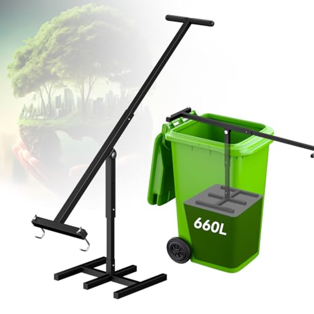 Manual Trash Compactor, POIUNA XL Scalable Trash Can Compactor Home Wastemate Bin Compactor, Household Wastemate Wheelie Bin Compactor, Wheelie Bin Compactor, Wastemate Trash Can Compactor