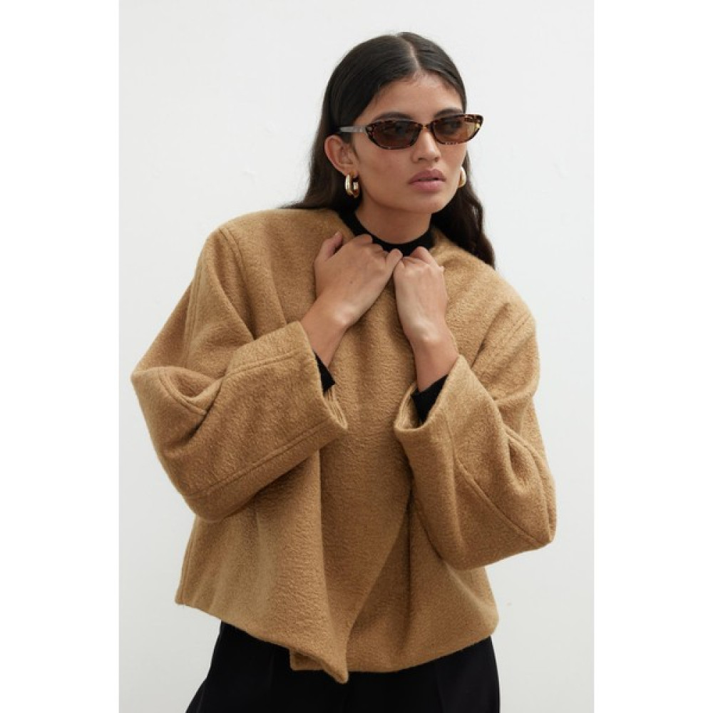 Manuka Jacqueline Kısa Kaşe Kaban Camel Kadın Kaban Fiyatı