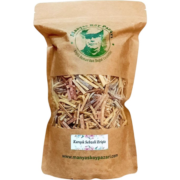 Manyas Köy Pazarı Karışık Sebzeli Yumurtalı Erişte 500gr Makarnalar Fiyatı