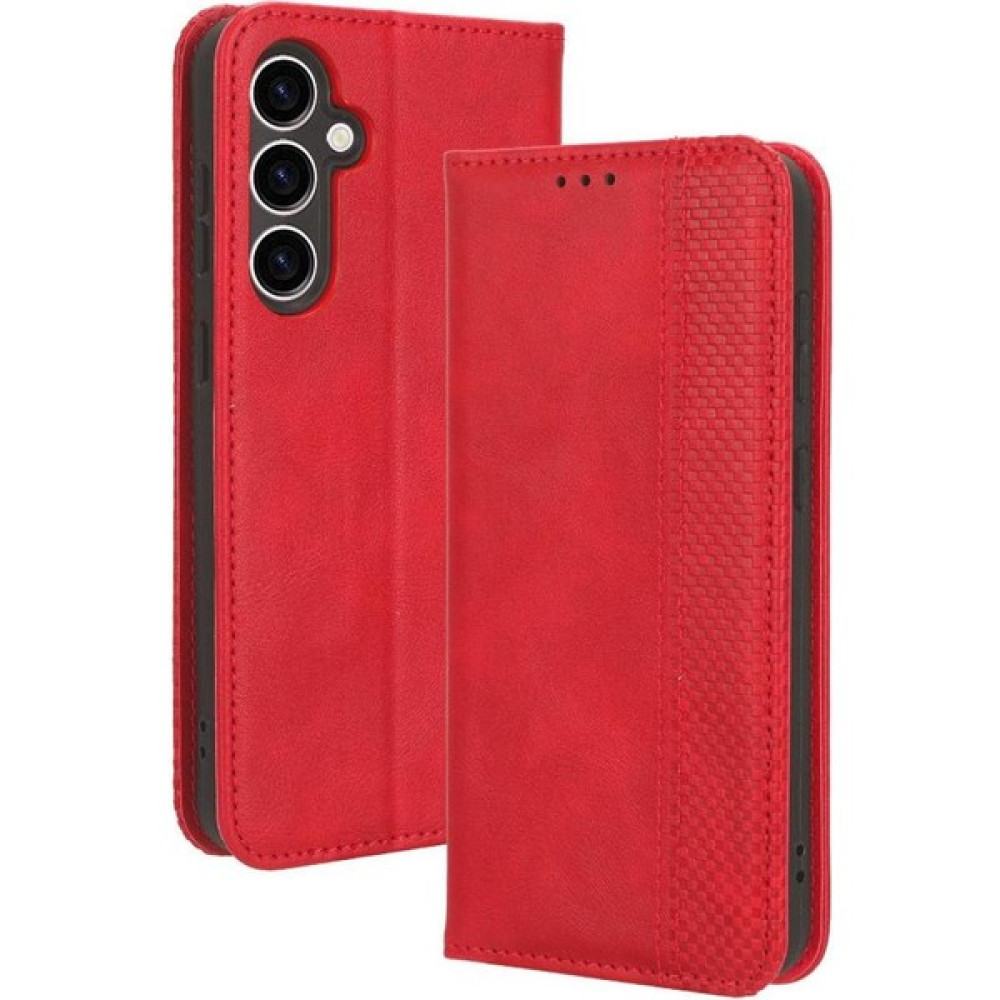 Manyi Mall Samsung Galaxy S23 Fe 5g Cüzdan Manyetik Kapatma Pu Deri (Yurt Dışından) - Kırmızı Cep Telefonu Kılıfı Fiyatı