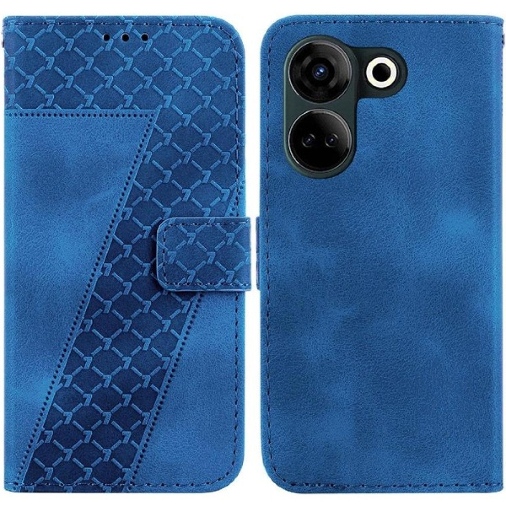 Manyi Mall Tecno Camon 20 Pro 4g Cüzdan Pu Deri Kabartmalı Desen Için Telefon Kılıfı (Yurt Dışından) - Mavi Cep Telefonu Kılıfı Fiyatı