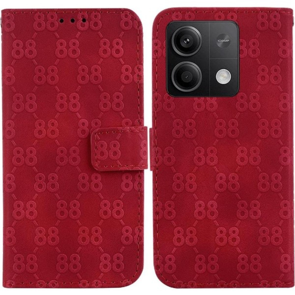 Manyi Mall Telefon Kılıfı Için Xiaomi Redmi Not 13 5g Pu Deri Kart Tutucu Çift 8 (Yurt Dışından) - Kırmızı - Redmi Note 13 5G Cep Telefonu Kılıfı Fiyatı