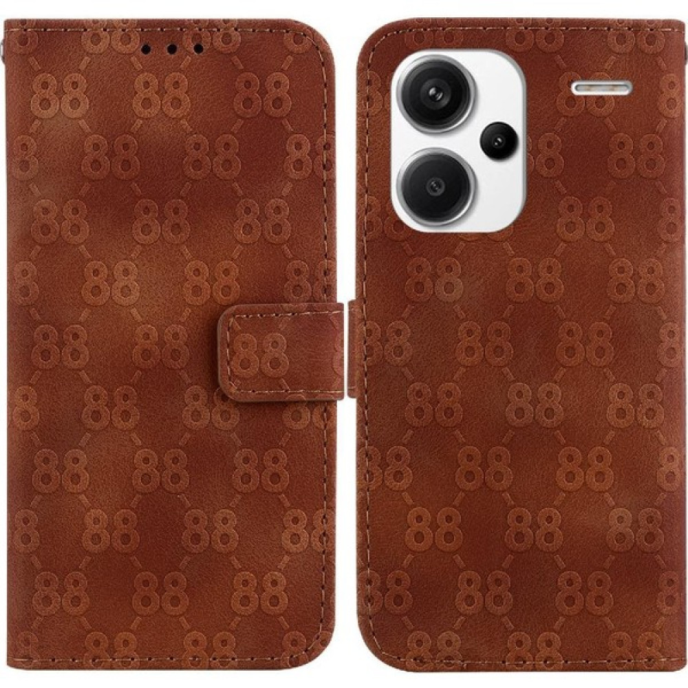 Manyi Mall Telefon Kılıfı Için Xiaomi Redmi Not 13 Pro Artı Pu Deri Kickstand Cüzdan 8 (Yurt Dışından) - Kızıl - Redmi Note 13 Pro Plus Cep Telefonu Kılıfı Fiyatı
