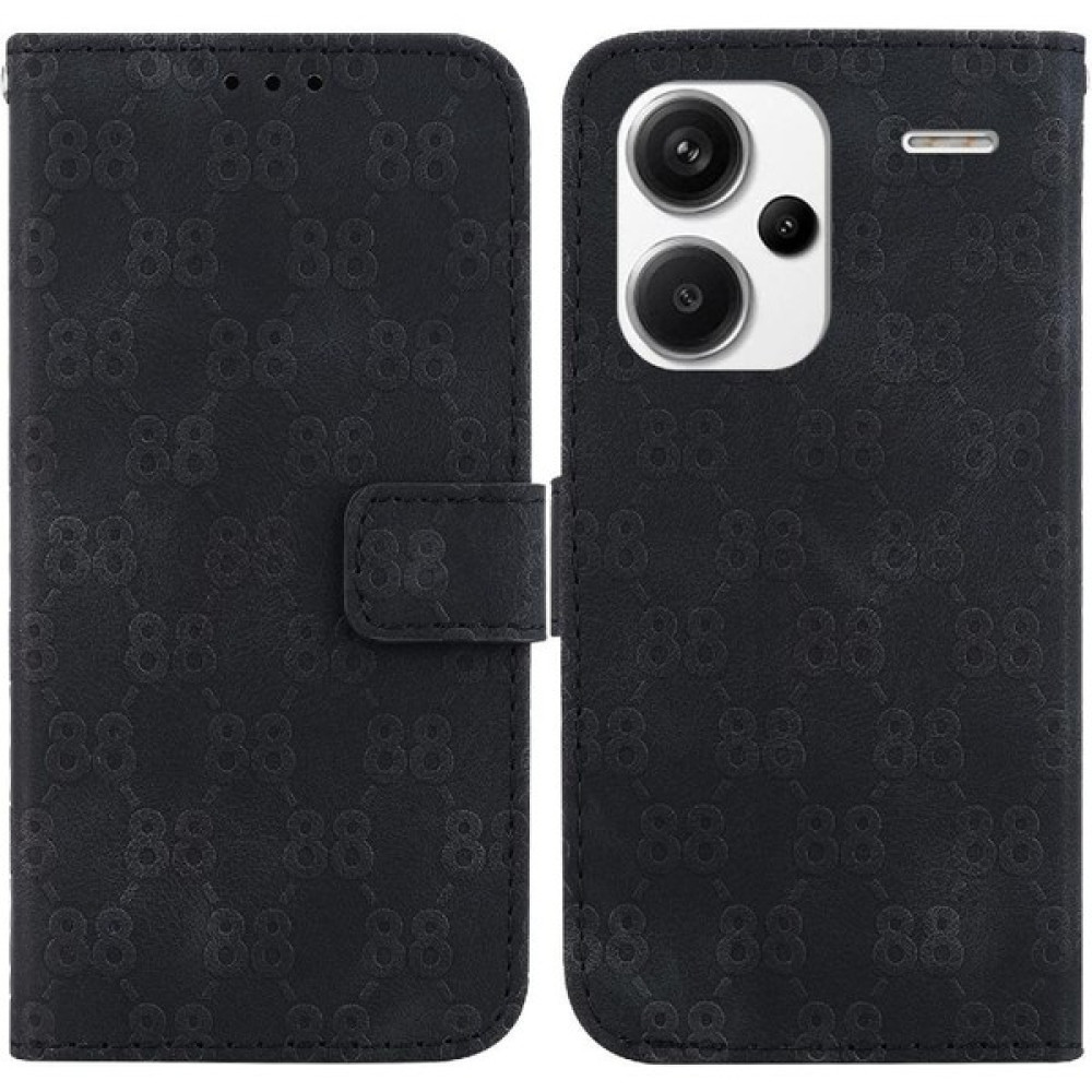 Manyi Mall Telefon Kılıfı Için Xiaomi Redmi Not 13 Pro Artı Pu Deri Kickstand Cüzdan 8 (Yurt Dışından) - Siyah - Redmi Note 13 Pro Plus Cep Telefonu Kılıfı Fiyatı
