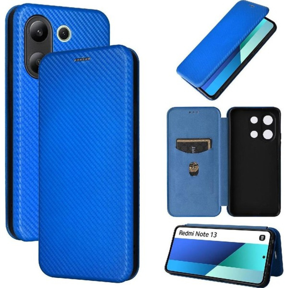 Manyi Mall Xiaomi Redmi Için Not 13 4g Manyetik Karbon Fiber Kart Ekleme (Yurt Dışından) - Mavi - Redmi Note 13 4G Cep Telefonu Kılıfı Fiyatı