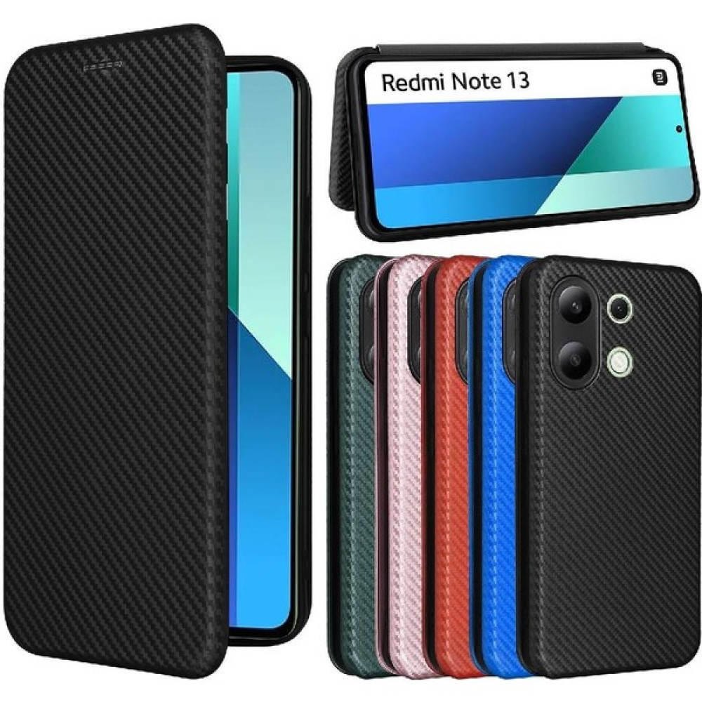 Manyi Mall Xiaomi Redmi Için Not 13 4g Manyetik Karbon Fiber Kart Ekleme (Yurt Dışından) - Siyah - Redmi Note 13 4G Cep Telefonu Kılıfı Fiyatı