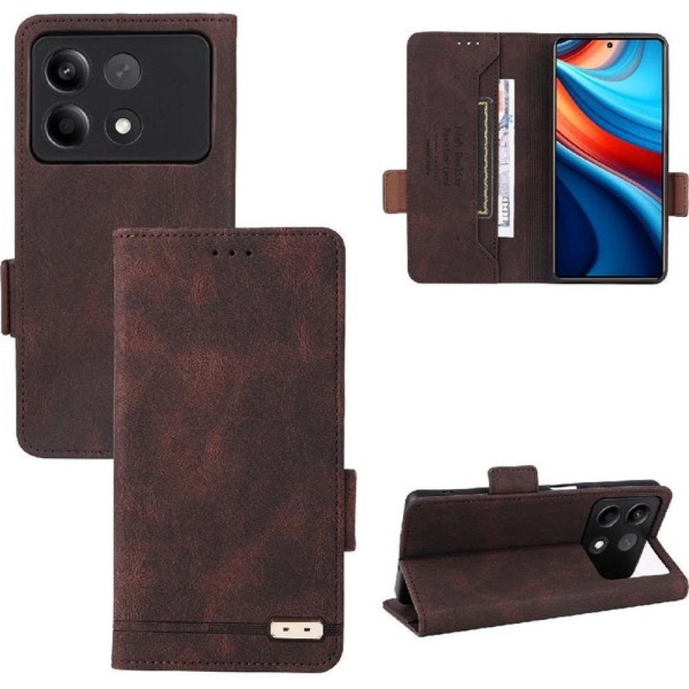 Manyi Mall Xiaomi Redmi Not 13 Pro Için Kılıf Kart Tutucu Kickstand ile Tam Folio (Yurt Dışından) - Kızıl - Redmi Note 13 Pro Cep Telefonu Kılıfı Fiyatı