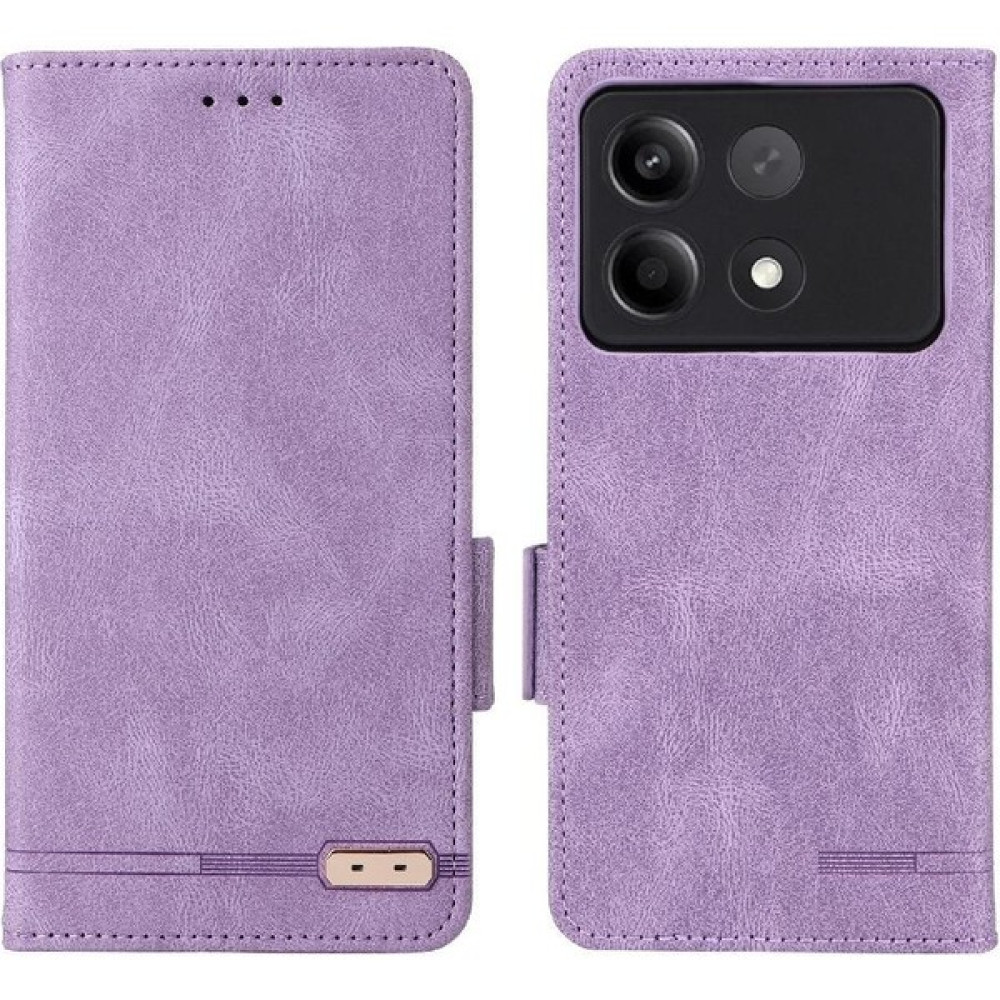 Manyi Mall Xiaomi Redmi Not 13 Pro Için Kılıf Kart Tutucu Kickstand ile Tam Folio (Yurt Dışından) - Mor - Redmi Note 13 Pro Cep Telefonu Kılıfı Fiyatı