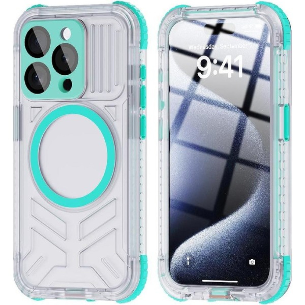 Manyi Market Iphone 15 Pro Max Ekran Koruyucu IP68 Su Geçirmez Tam 12FT (Yurt Dışından) - Sea Blue Cep Telefonu Kılıfı Fiyatı