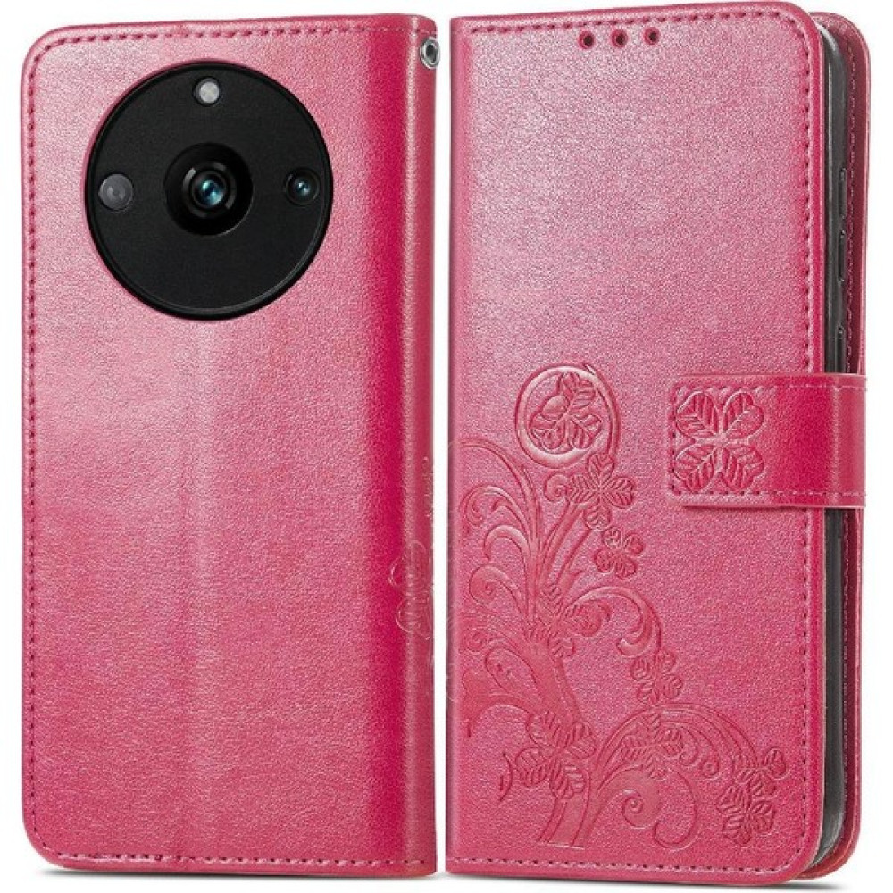 Manyi Market Realme 11 Pro Zarif Iş Dört Yapraklı Yonca Deri Kılıf (Yurt Dışından) - Pembe Cep Telefonu Kılıfı Fiyatı