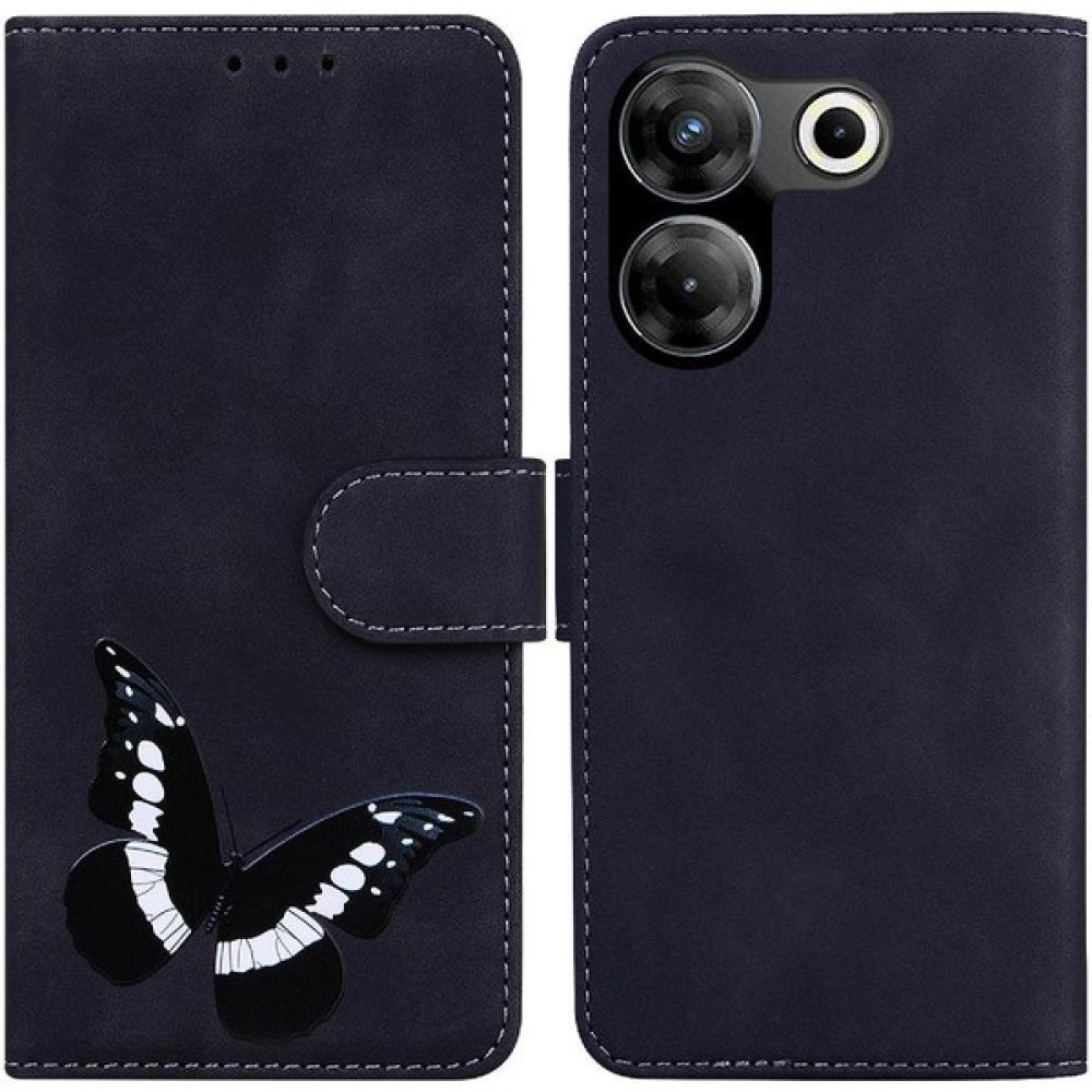 Manyi Market Tecno Camon 20 Pro 4g Için Kılıf Cüzdan Flip Folio Kapak Renk Baskılı Kart (Yurt Dışından) - Siyah Cep Telefonu Kılıfı Fiyatı