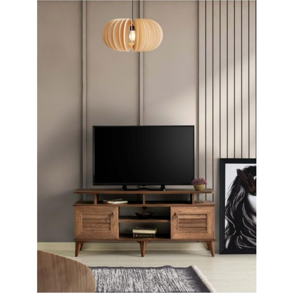 Mapa Home & Living Panjurlu Raflı Tv Sehpası Barok Ceviz 110 cm Tv Ünitesi / Sehpası Fiyatı