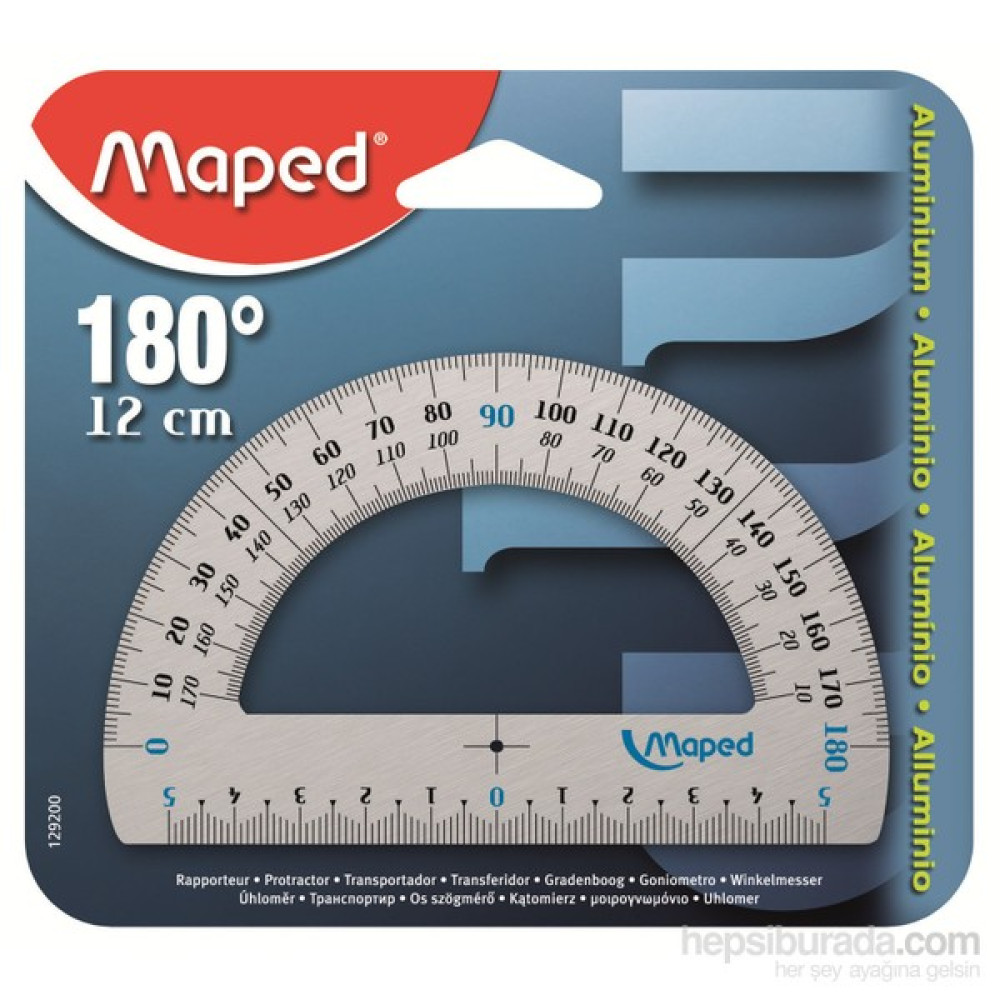 Maped 129200 12 cm Alüminyum Açı Ölçer 180° Cetvel Fiyatı