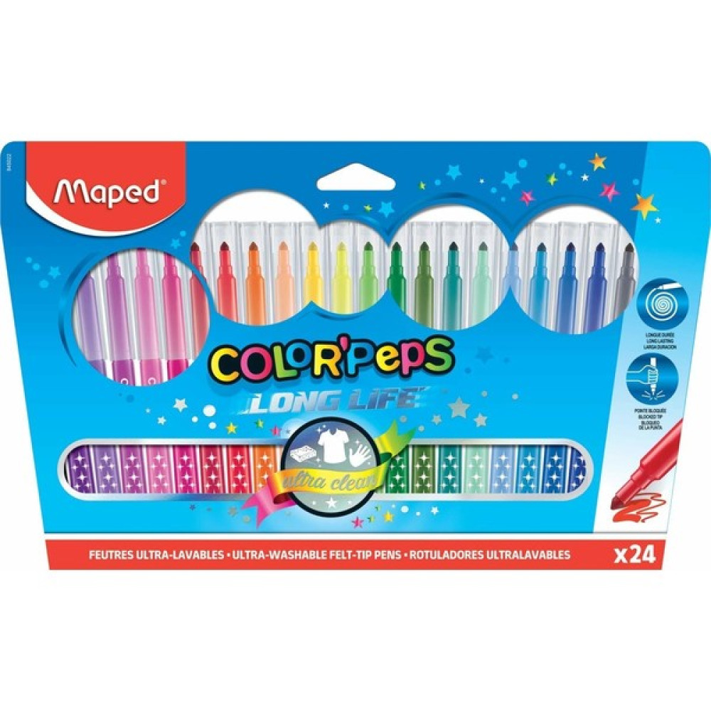 Maped Keçeli Kalem Color Peps 24'lü 845022 - 24 Adet Keçe Uçlu Kalem Fiyatı