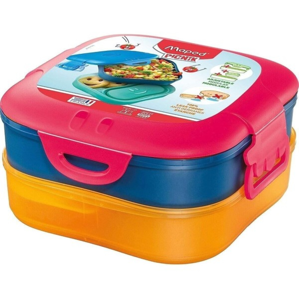 Maped Picnik Lunch Box Yemek Kutusu Beslenme Kutusu 3ü1 Arada 168 x 168 x 89 mm 1 4 Litre Pembe 870701 Beslenme Çantası Fiyatı