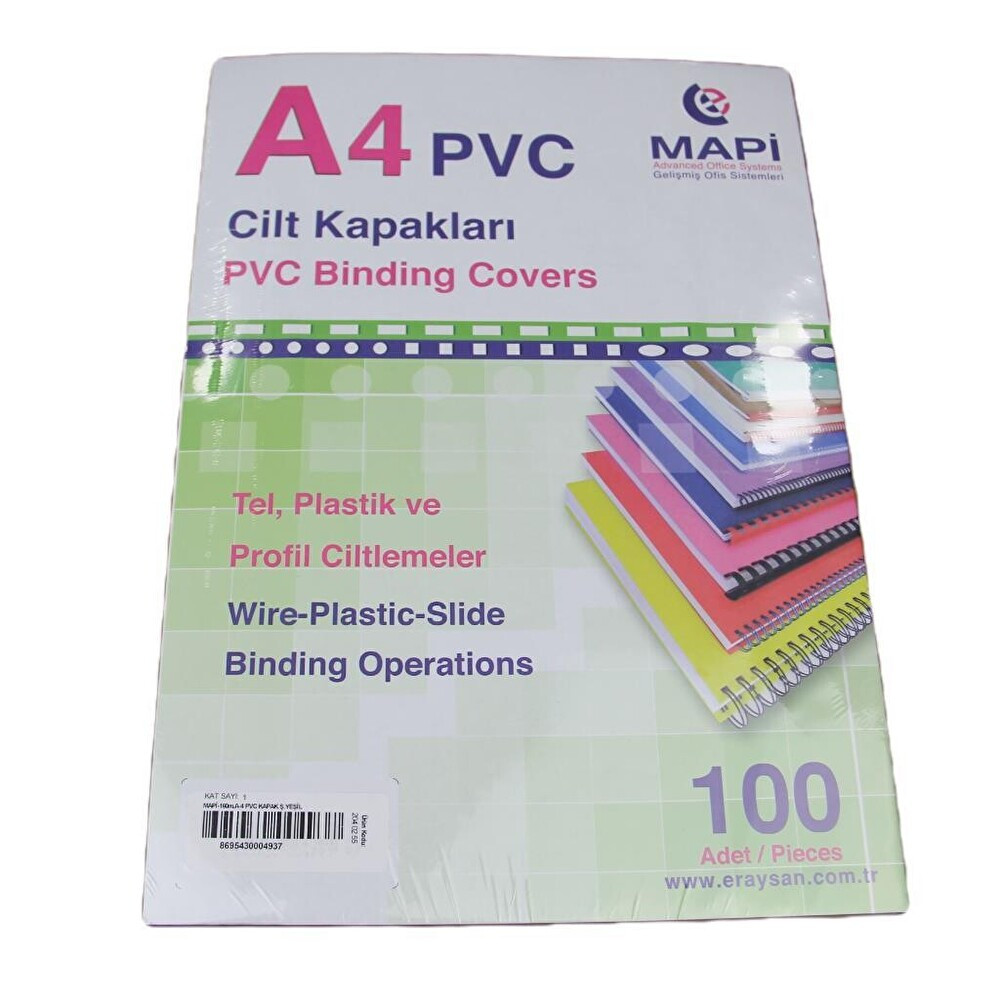 MAPİ A4 CİLT KAPAK 160 MİC 100LÜ YEŞİL Ofis Malzemeleri Fiyatı