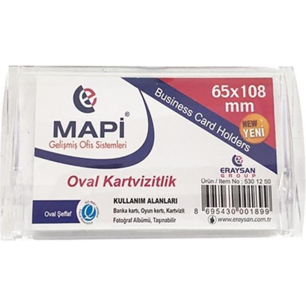 Mapi Kartvizitlik Oval Şeffaf 65MMX108MM - Renkli Oto Boyaları Fiyatı