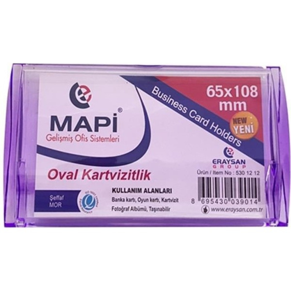 Mapi Kartvizitlik Oval Şeff.mor 65MMX108MM - Renkli Oto Boyaları Fiyatı