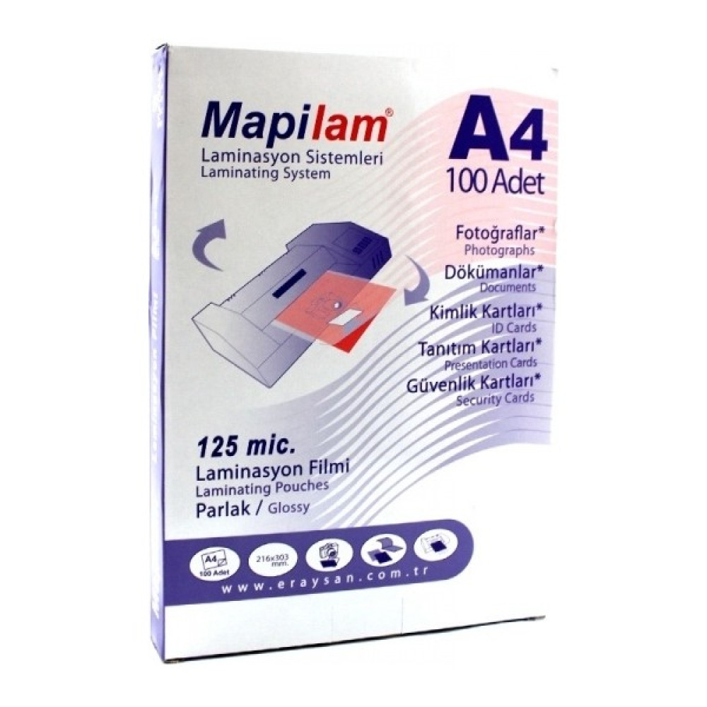 Mapi Laminasyon Filmi A4 125 Micron 10'lu Laminasyon Sistemi Fiyatı