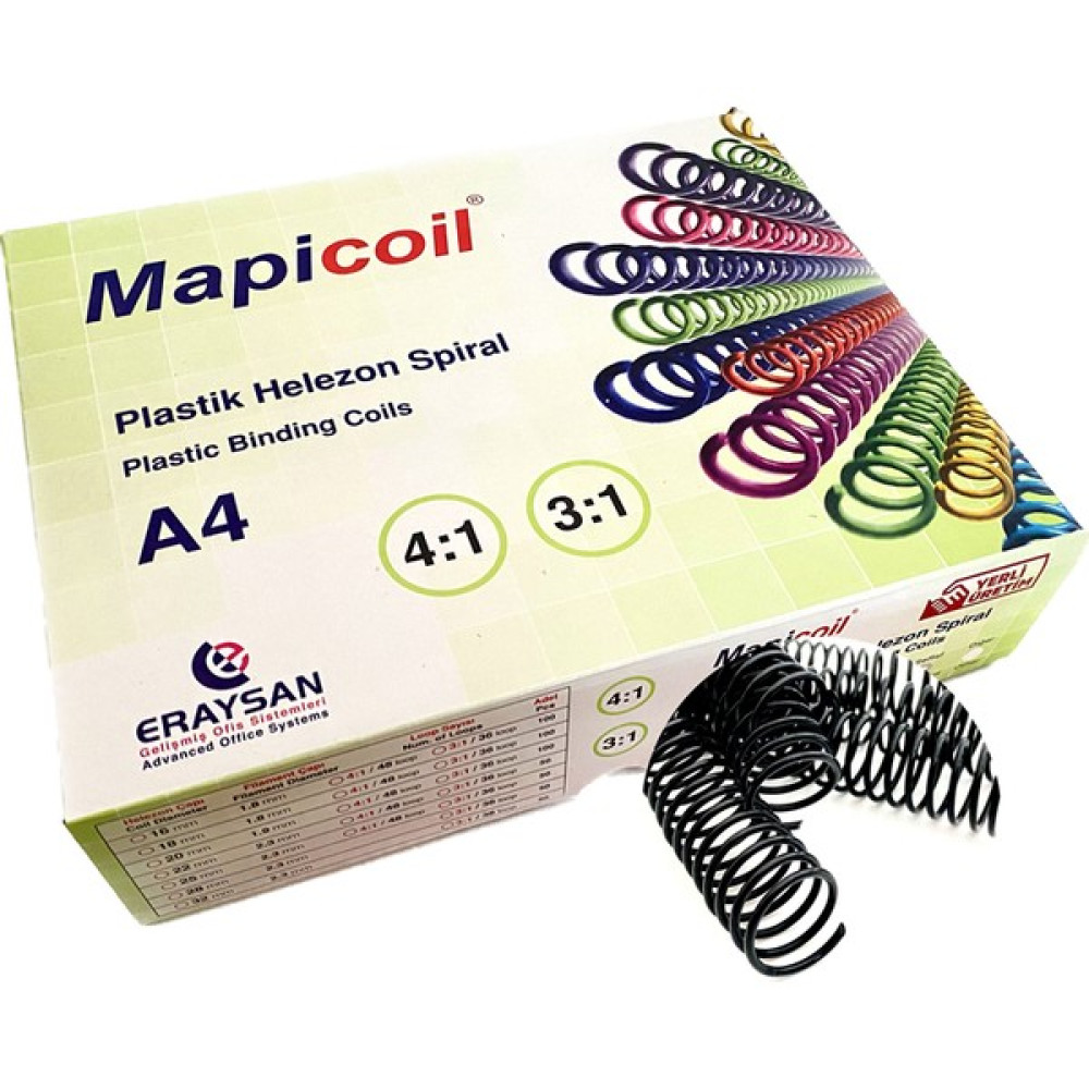 Mapi Mapicoil 3:1 Plastik Helezon Spiral 22MM Siyah 50 Ad 36 Lop Oto Boyaları Fiyatı