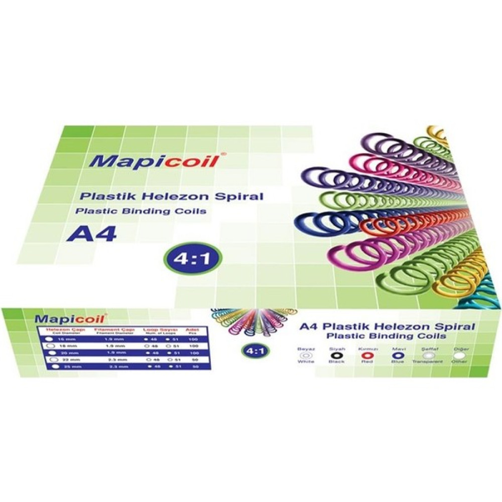 Mapi Mapicoil 4:1 Plastik Helezon Spiral 8 mm Şeffaf 200 Ad.48 Lop Oto Boyaları Fiyatı