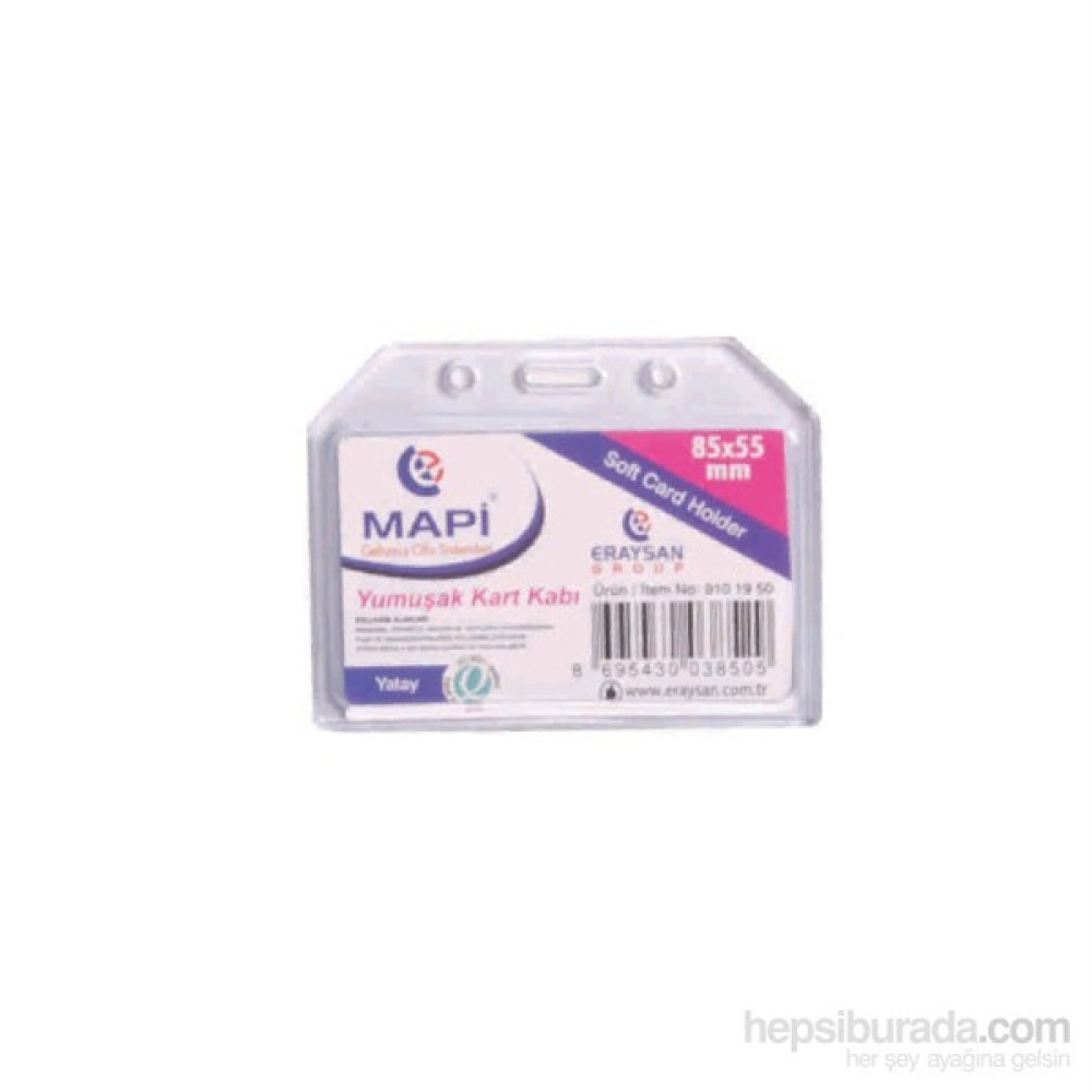 Mapi Yumuşak Kart Kabı 85x55 mm Yatay 50 Adet Plastik Kart Malzemeleri Fiyatı
