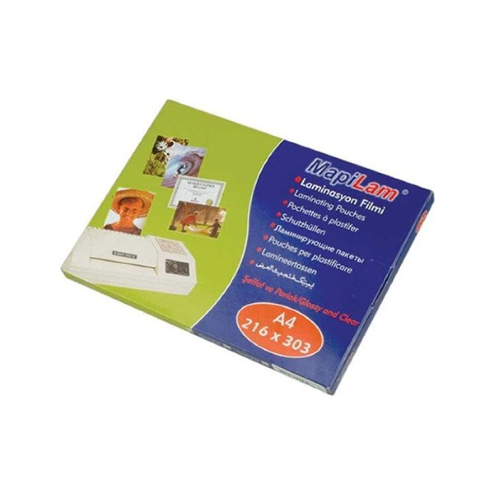 Mapilam 100 Micron A4 216 x 303 Mm Parlak Laminasyon Filmi 100'lü Laminasyon Sistemi Fiyatı
