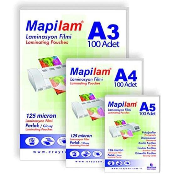 Mapilam 125 Micron Parlak 65x95 mm Laminasyon Filmi Laminasyon Sistemi Fiyatı