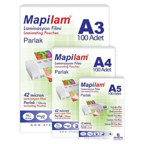 Mapilam 125 Micron Parlak 85x115 mm Laminasyon Filmi Laminasyon Sistemi Fiyatı