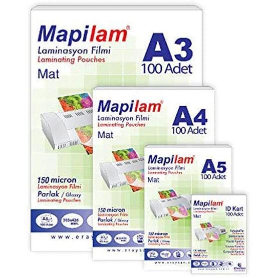 Mapilam 150 Micron A5 Parlak Laminasyon Filmi Laminasyon Sistemi Fiyatı